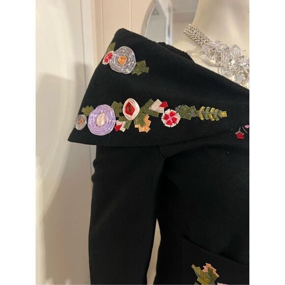 NWT Boston Proper Short Black Embellished Cootin Blend Shawl CollarJacket MISMAR - Picture 3 of 8